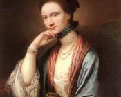 本杰明 韦斯特 : Portrait of Ann Barbara Hill Medlycott